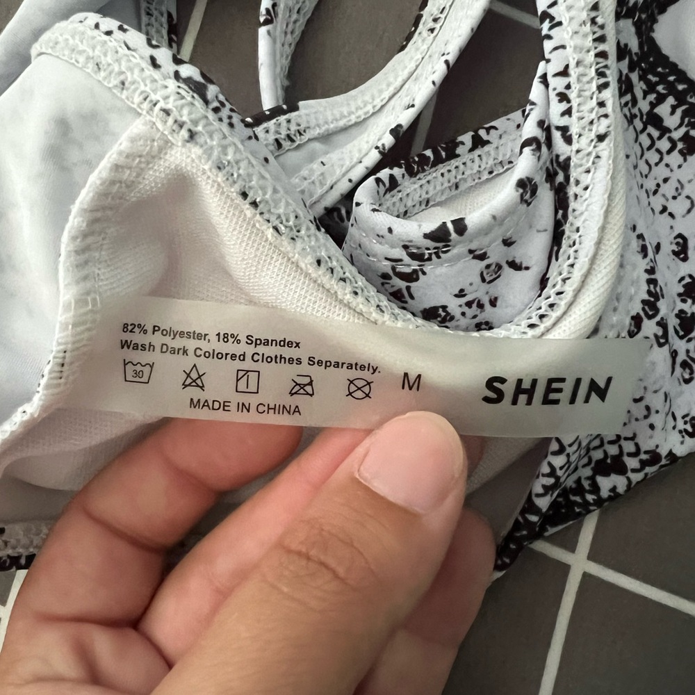 SHEIN Women's‎ Medium White Polyester Bikini Top - Picture 3 of 3